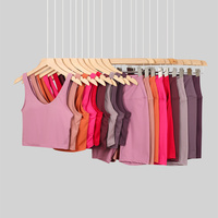 Ensemble de vêtements de yoga pour femmes de style LL personnalisé, ensemble de soutien-gorge de sport et de short de cyclisme