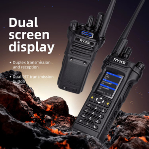 Radio bidirectionnelle hybride 2026 RYKS 10W POC+UHF+VHF avec coque antichute en TPE et PC, double PTT, double écran, autonomie ultra longue de 7 jours - Product Image 3