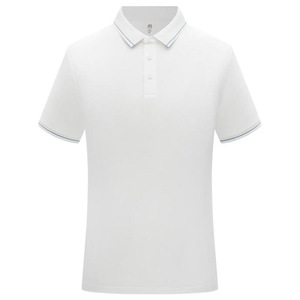 Polo de Algodón Unisex 240g Antibacteriano de Manga Corta para Verano, Ropa de Trabajo de Corte Holgado con Cuello Bicolor, Personalizable para Empresas - Product Image 2