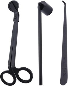 Custom Logo Stainless Steel Matte Black Snuffer Dipper <b>Candle</b> Care Kit <b>Candle</b> Scissors <b>Wick</b> Trimmer Set - Product Image 1