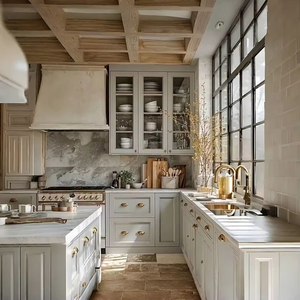 Meubles de cuisine modernes de luxe de style européen, en mélamine, système modulaire haut de gamme, meubles sur mesure pour la maison - Product Image 2