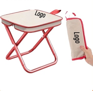 Custom Logo Printed Steel Outdoor Camping Portable <b>Folding</b> Chair <b>Stool</b> Seat for Fishing and Hiking - Product Image 1