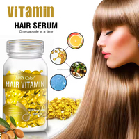Vitamines capillaires végétaliennes bio de haute qualité, huile à base d'extraits de plantes, capsules d'huile capillaire professionnelles, 30 capsules, réparatrices et nourrissantes pour les cheveux