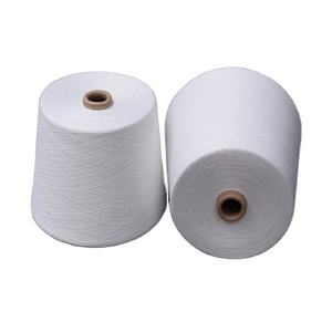 Vente en gros 100% de fil cardé filé à l'anneau en polyester haute ténacité 30/1 20/1 40/1 16/1 60/1 fil à tisser pour tricoter tissé brut - Product Image 3