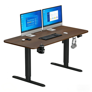 Escritorio de Madera Moderno de 55x24 Pulgadas con Altura Ajustable, Escritorio de Pie, Escritorio para Computadora, Escritorio para Juegos para Oficina en Casa, Ecológico, Envío Gratis - Product Image 1