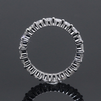 Bague de fiançailles en or massif, pommeau de 3.0mm, 18K, pour l'éternité, diamant