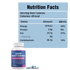 แคปซูลกลูต้าไธโอน 2000 มก. สำหรับผิวกระจ่างใส ลดเลือนจุดด่างดำ เพื่อผิวที่ดูสะอาดกระจ่างใสยิ่งขึ้น - Product Image 3