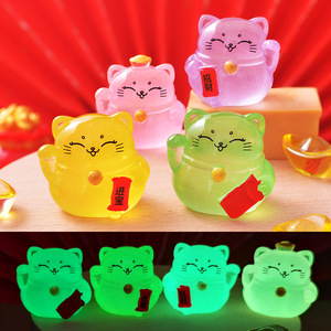 Figurines de <span class=keywords><strong>chat</strong></span> porte-bonheur en résine miniatures en gros, <span class=keywords><strong>Maneki</strong></span> <span class=keywords><strong>Neko</strong></span>, assortiment de miniatures de chats porte-bonheur pour jardin féerique, maison de poupée, décoration DIY - Product Image 5