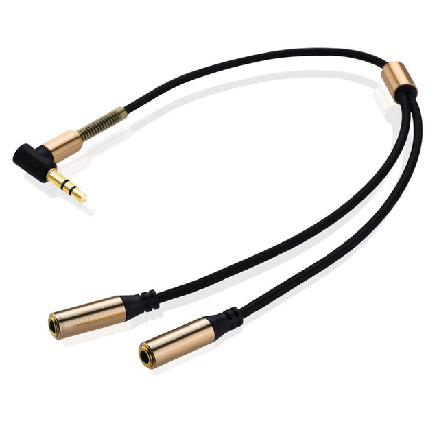 D3133 30cm 0.3m length 3.5mm Stereo Audio Splitter 2 Buchsen 1 AUX Kabel Male to Two Female Speaker Splitter Cable