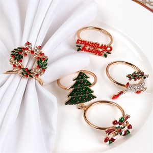 Alloy Classic Napkin Ring Wedding Party Gold Star Floral Design Eco-Friendly Modern Stylish <b>Table</b> Decoration Restaurants - Product Image 5