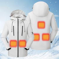 Veste chauffante rechargeable à 5 zones, manteau chauffant électrique imperméable et coupe-vent pour le ski et la chasse