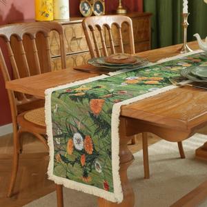 Mantel <span class=keywords><strong>de</strong></span> Mesa Estilo Americano Vintage, Mantel <span class=keywords><strong>de</strong></span> Hilo <span class=keywords><strong>de</strong></span> Algodón Bohemio, Mantel Largo para Mesa <span class=keywords><strong>de</strong></span> Centro, Mueble <span class=keywords><strong>de</strong></span> TV - Product Image 2