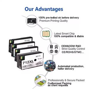 Cartouche d'encre compatible Goosam 712 712XL avec puce à usage unique, pleine capacité, pour imprimantes HP Designjet T650/T630/T250/T230/T210 - Product Image 2