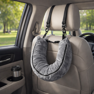 Oreiller de voyage personnalisable et rembourrable pour voiture et avion, coussin de repos portable en forme de U, doux et confortable - Product Image 1
