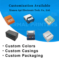 Printer Thermal Mini 58mm Portabel Nirkabel Bluetooth untuk Ponsel, Pencetak Struk & Label