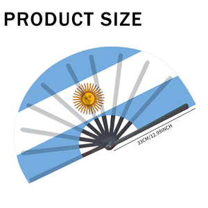 Abanicos Plegables de Bambú con la Bandera de Argentina al por Mayor, Abanico de Mano para Carnaval, Boda, Festival, Fiesta, Agencia de Viajes - Product Image 2