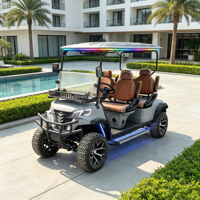 Voiturette de golf électrique 72V Lithium 4 places 5kW, couleur de carrosserie personnalisable, rangement supplémentaire pour les quartiers américains