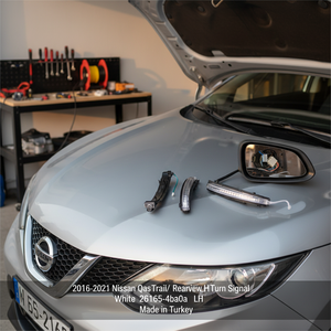 Rétroviseur gauche (côté conducteur) avec clignotants blancs pour Nissan Qashqai/X-Trail 2016-2021, référence 26165-4ba0a, fabriqué en Turquie - Product Image 3