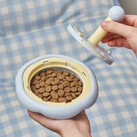 Jouet interactif pour chat, distributeur de friandises, puzzle d'alimentation, distributeur de nourriture rotatif, mangeoire lente, jouet d'enrichissement IQ, balle à friandises réglable
