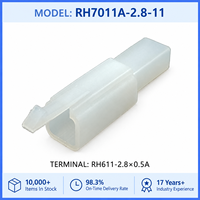 Boîtier de connecteur auto mâle mince non étanche 1 broche 2,8 mm pour faisceau de câblage intérieur, référence 7011A-2.8-11