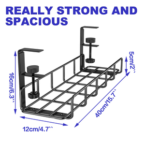 <span class=keywords><strong>Organizzatore</strong></span> per <span class=keywords><strong>Cavi</strong></span> Sotto Scrivania Senza Foratura, Vassoio Portacavi per Scrivania Regolabile in Altezza, per Ufficio e Casa - Product Image 2