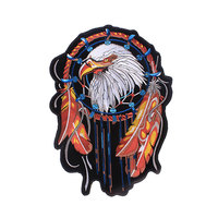 Ensemble de broderie personnalisée vintage pour moto, motif aigle, pour gilet en jean et sac à dos, décoration DIY