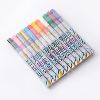 Stylos pour nail art 12 couleurs, pointes fines 0,7 mm, séchage rapide, imperméables, marqueurs pour ongles pour le graffiti, le traçage et la manucure DIY