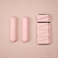 Kit d'accessoires de Pilates rose, équipement d'entraînement, ensemble de cercles et de triangles personnalisés pour haltères, poids de cheville, barre longue