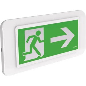 Pannello Segnaletico Autoadesivo Larghezza 20 Cm Altezza 7 Cm Indicatore Direzione Uscita di Emergenza - Product Image 1
