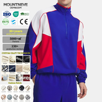 Chaqueta Deportiva Personalizada con Logotipo para Hombre, Diseño Color Block con Cierre de Cremallera, Tejido Transpirable de Poliéster, Ropa Deportiva para Gimnasio, OEM ODM