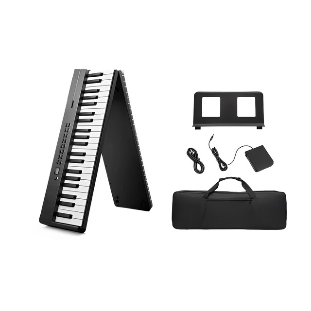 Wholesale Professional Durable Black  MIDI 88-keys Portable Folding Digital Piano  Practice Keyboard for Adult