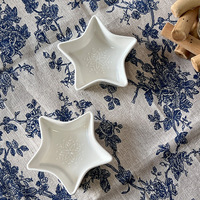 Nouvelles assiettes décoratives en relief étoilé pour la saison de Noël (Céramique, passe au micro-ondes, style créatif) - Assiettes à sauce, assiettes à collation, décorations de table