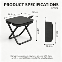 Klappbarer Outdoor-Hocker aus Kohlenstoffstahl mit Oxford-Stoff, Camping- und Angelmöbel, Große Tragetasche, Individuelles Logo
