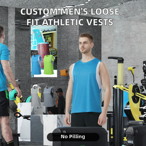 Gilets de sport décontractés pour hommes en patchwork tricoté sur mesure - Coupe ample 100% polyester Vente en gros - Product Image 2