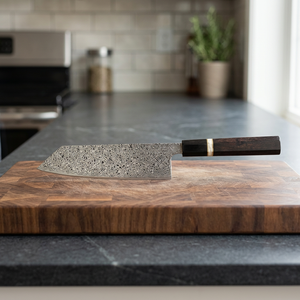 Couteau de chef japonais en acier Damas Apex Blades International, 8-9,9 pouces, forgé à la main, manche en bois, design pour droitier - Product Image 4
