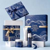 Boîte cadeau rigide écologique personnalisée pour cosmétiques |   Emballage en carton avec estampage à chaud doré et laminage mat