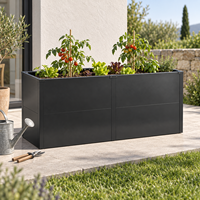 Bac à légumes surélevé en acier galvanisé, taille personnalisée, résistant aux intempéries, écologique, avec trous de drainage pour usage commercial