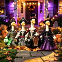Déguisement d'oie pour Halloween : Sorcière, Vampire, Pirate, Alchimiste Steampunk – 4 Styles d'Tenues pour Oies, Décoration de Jardin pour Fêtes d'Automne