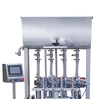 Máquina Llenadora de Líquidos y Pastas Lineal Automática de Cuatro Cabezales para Línea de Producción de Bebidas, Cosméticos, Lociones y Alimentos