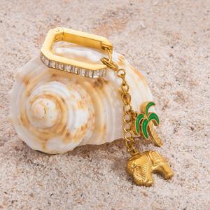 จี้ห้อยคอผู้หญิงสแตนเลสชุบทอง 18k คุณภาพสูง อุปกรณ์ตกแต่งเครื่องประดับ DIY ตัวเชื่อมต่อบิกินี่ หัวเข็มขัดเก๋ไก๋ทันสมัย - Product Image 2