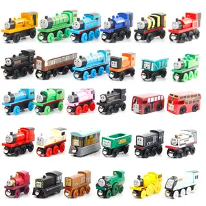 Homesun 53 tipos de juguetes educativos de tren de madera para niños decoración de pasteles juguetes de tren Thomass de madera magnética