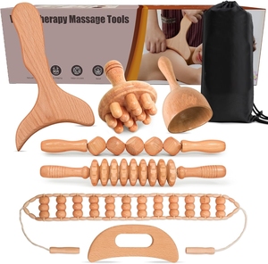 Hot bán 7-in-1 gỗ trị liệu massage bàn chải Kit thực hiện thoát bạch huyết thư giãn cơ bắp giảm đau chống cellulite vẻ đẹp - Product Image 1