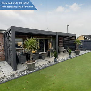 उच्च गुणवत्ता वाले मोटर चालित आउटडोर पेगोला वाटरप्रूफ डिजाइन उद्यान एल्यूमीनियम गज़ेबो स्लाइडिंग ग्लास पैनलों के साथ - Product Image 6