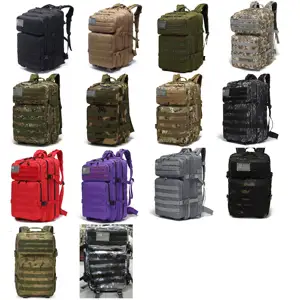 Molle Custom 40L 45L 50L เดินป่า900D ขี่ไนล่อน Rucksack กระเป๋าเป้สะพายหลังยุทธวิธี