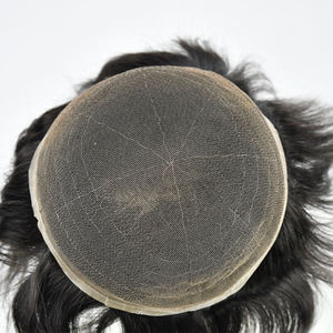 Tupé de Encaje Completo para Hombre con Línea de Cabello Natural, Reemplazo de Cabello Humano, Ligero, Cómodo, Fácil de Usar, Calidad Duradera - Product Image 6