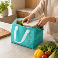Sac isotherme personnalisé réutilisable en non-tissé avec doublure en feuille d'aluminium pour promotion de cadeaux d'entreprise