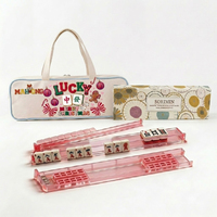 En stock : Pochette de rangement pour Mahjong, fine, avec fermeture éclair, en polytissu, pour le rangement de jeux de tuiles miniatures, vente directe d'usine