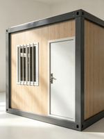 Unité Modulaire Démontable Préfabriquée en Panneaux Sandwich Respirants, Mur à Texture Brique, Bâtiment Portable pour Restaurant/Magasin
