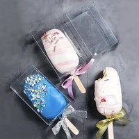 Boîte en plastique transparente en gros pour gâteaux glacés, boîte à glaces