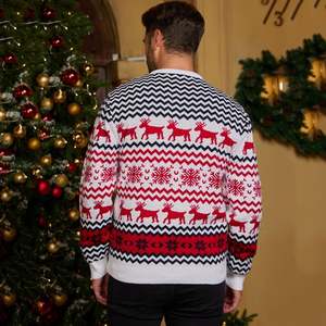 Custom Oem & Odm Christmas Sweater Jacquard <b>Clothes</b> Long Sleeve Knitwear Winter Knitted Family Unisex Ugly Christmas Sweater - Product Image 1